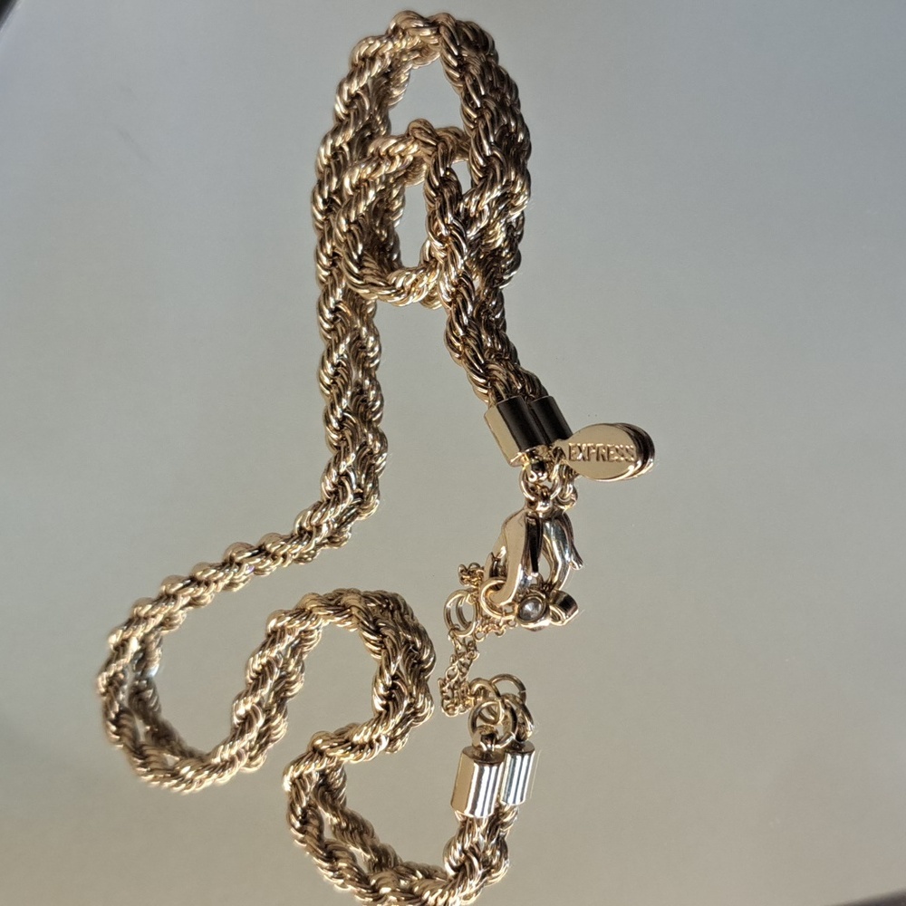 Express Gold Tone Rope Chain